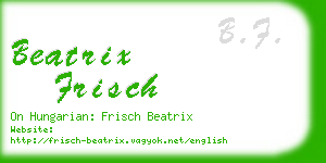 beatrix frisch business card